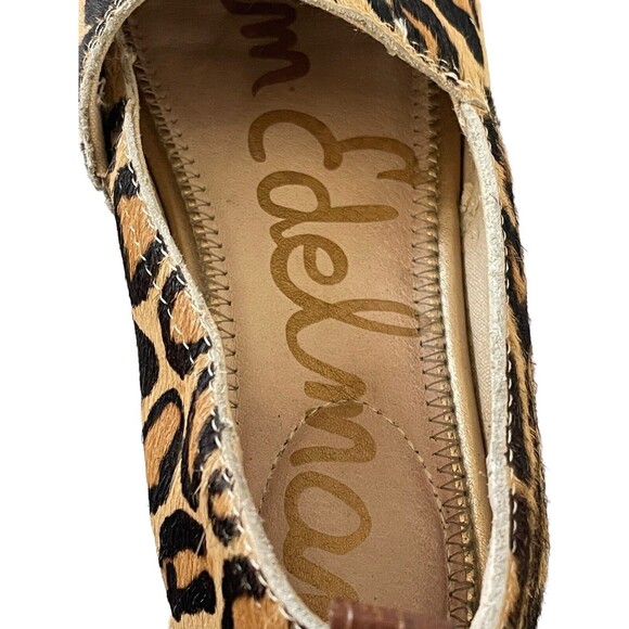 Sam Edelman Khloe Espadrilles Women's 6.5M Leopard‎ Slip On Calf Hair Loafers - Picture 11 of 11